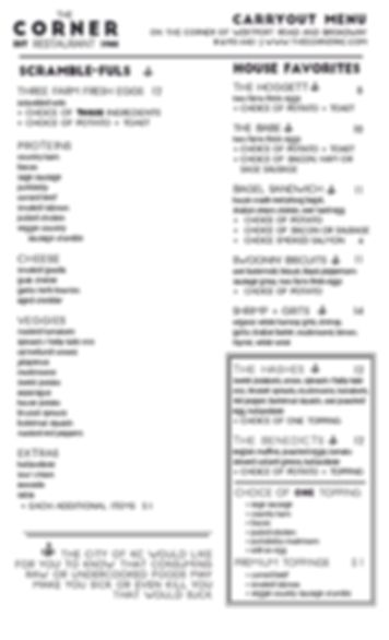 Carryout Menu 1